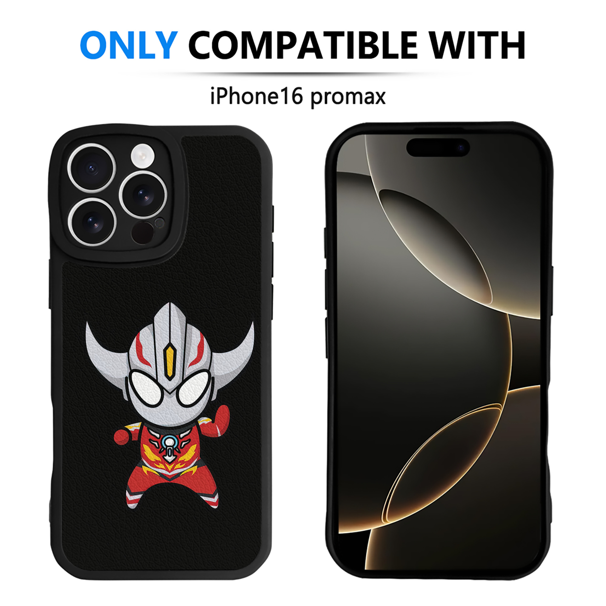 （画像用） ウルトラマン Ultraman 【iPhone 16シリーズ対応】シリコンスマホケース（レザー調） 材質：シリコン